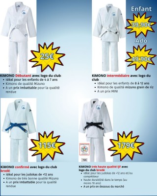 Image de l'actu 'KIMONOS MIZUNO AVEC LE LOGO DU CLUB'