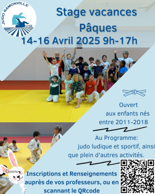 Image de l'actu 'stage des vacances de pacques 14-16 avril 2025'