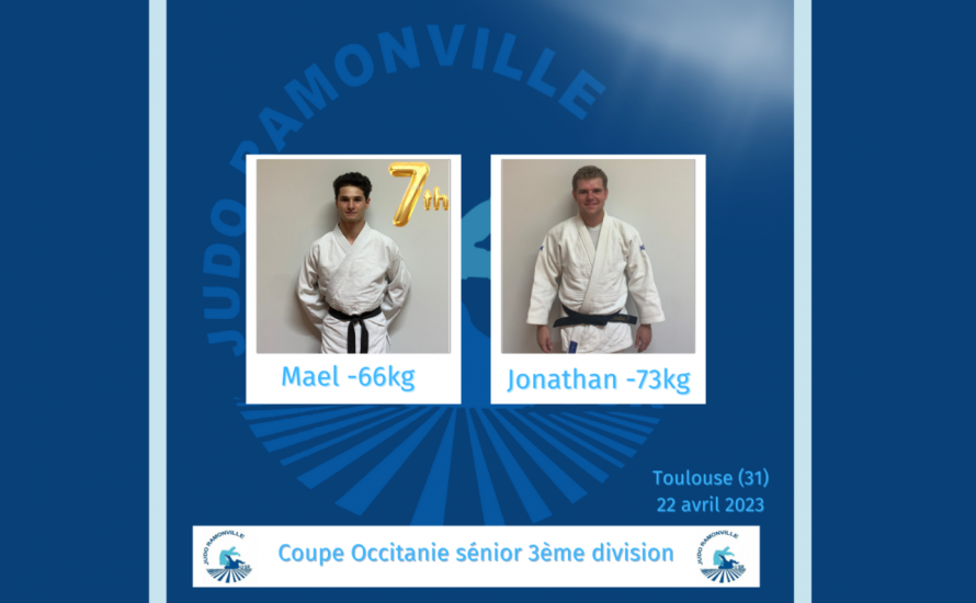 Samedi 22 avril 2023 coupe d’Occitanie senior 3ème division à la maison du judo, Toulouse (31).